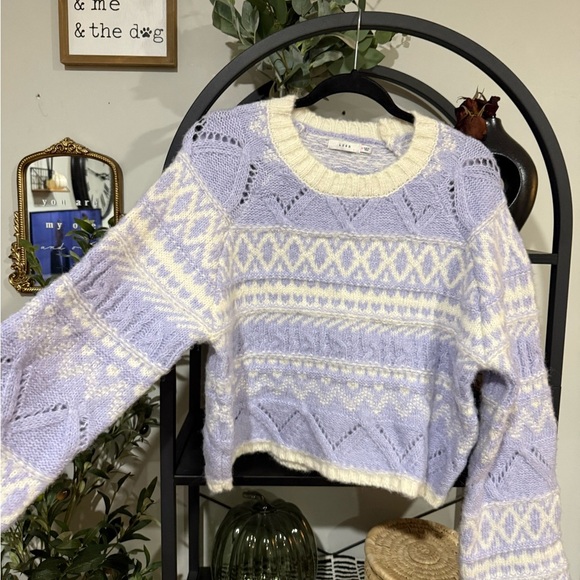 Lush Pastel Knit Sweater size medium - Picture 4 of 7